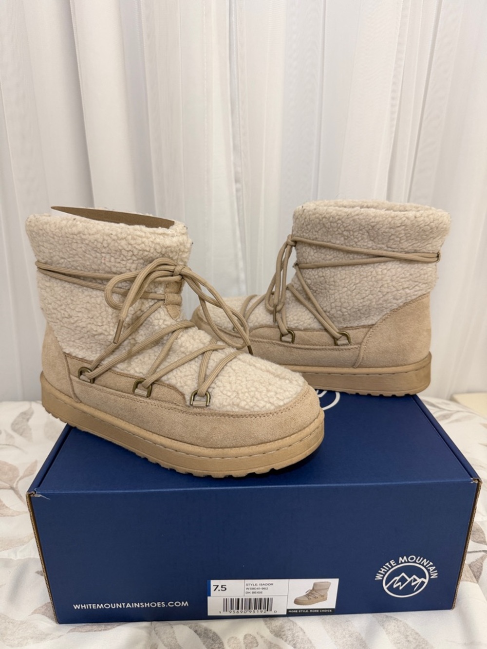 Sherpa Snow Boots (Beige) - Picture 3 of 4